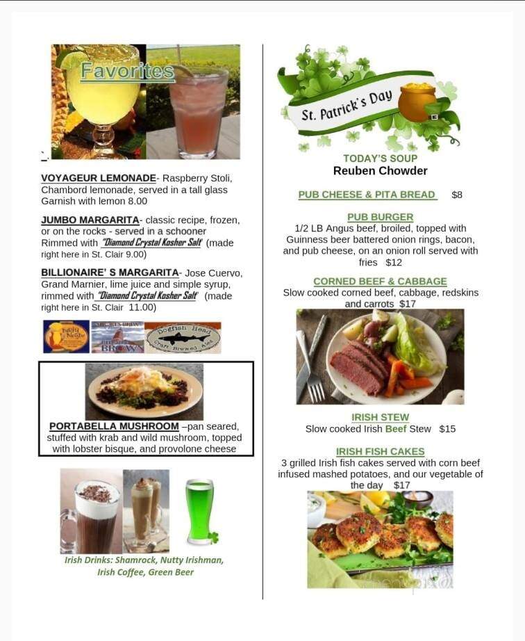 Voyageur - St Clair, MI menu_pic