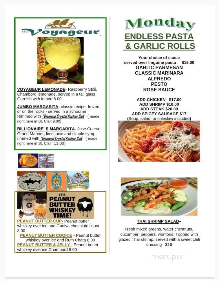 Voyageur - St Clair, MI menu_pic
