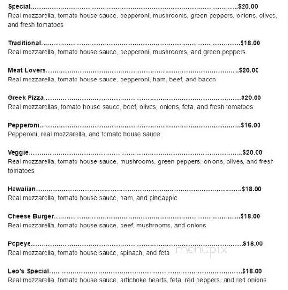 Leo's Tapas & Grill Greek Cuisine - Gibsons, BC menu_pic