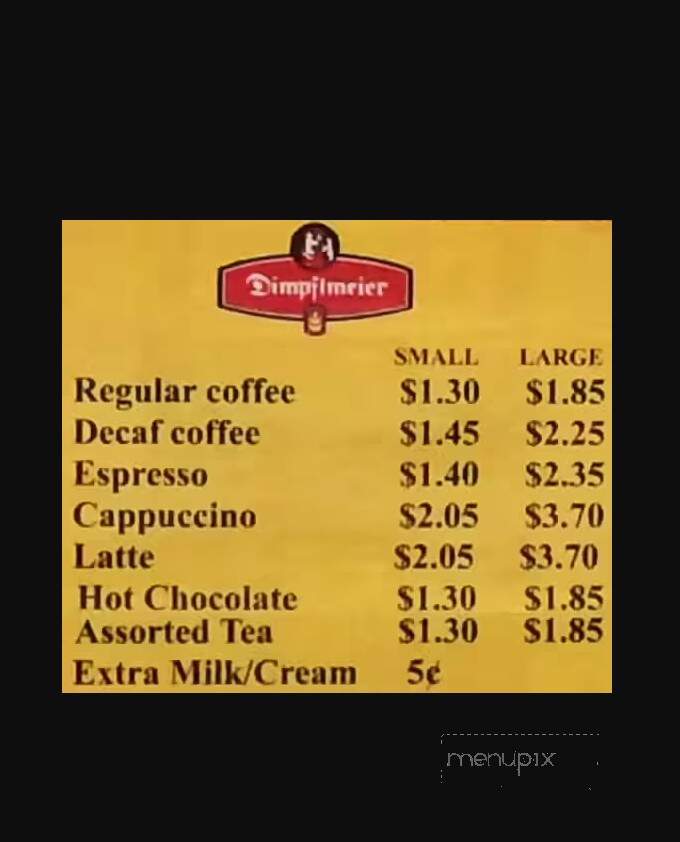 Dimpflmeier Bakery - Toronto, ON menu_pic