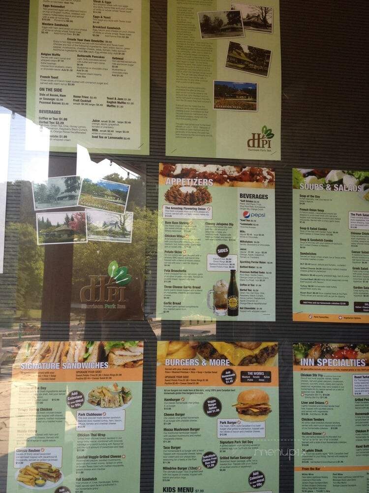 Harrison Park Inn - Owen Sound, ON menu_pic