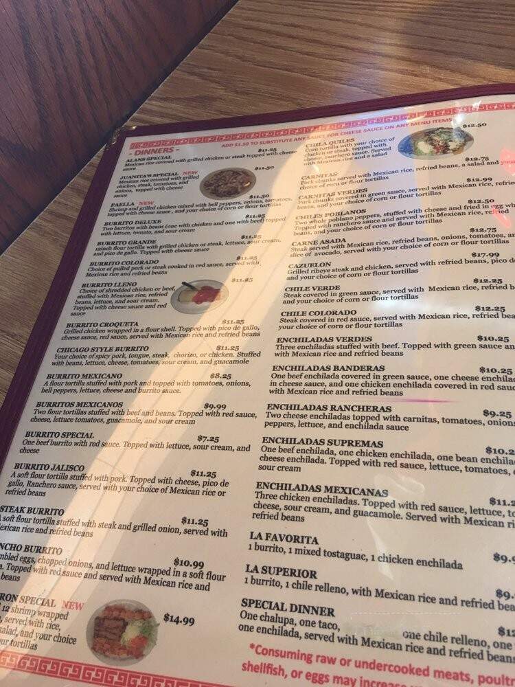 El Tapatio - Clinton, IA menu_pic