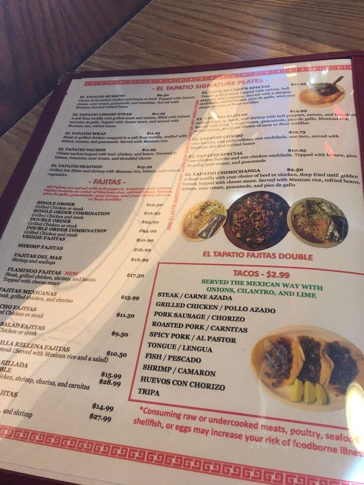 El Tapatio - Clinton, IA menu_pic