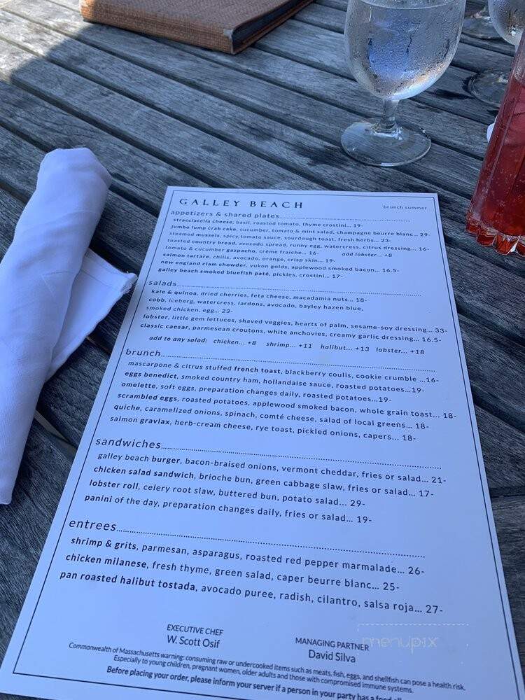 Galley Beach - Nantucket, MA menu_pic