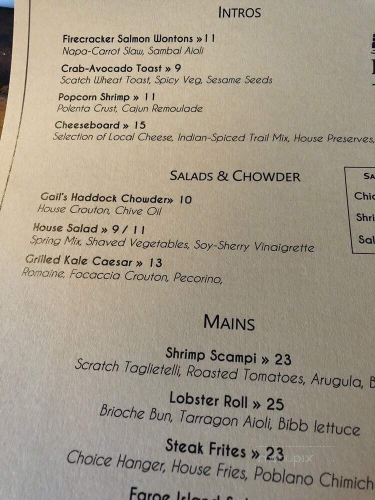 Grand Cafe At The Emerson Inn - Rockport, MA menu_pic