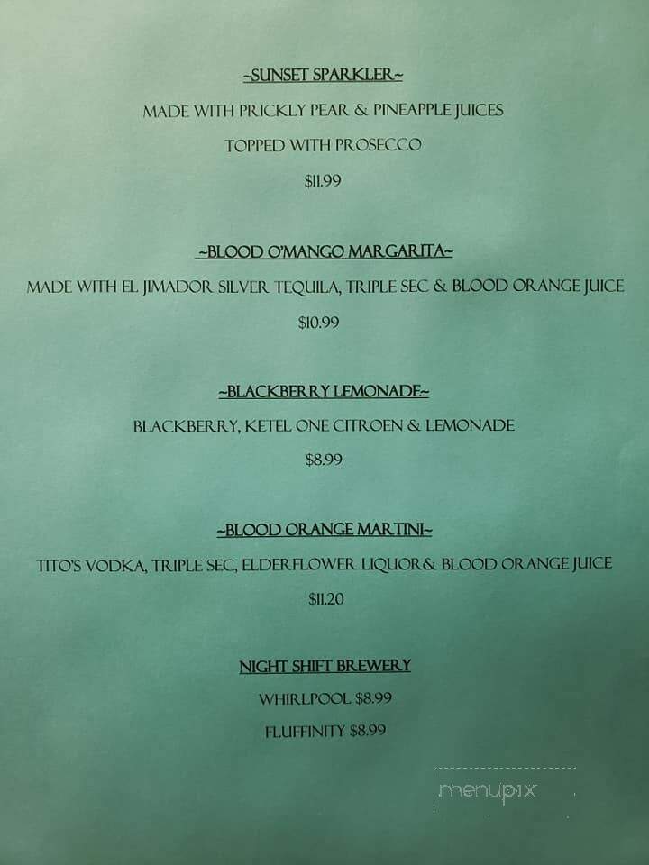 Grassfields Food & Spirits - Andover, MA menu_pic