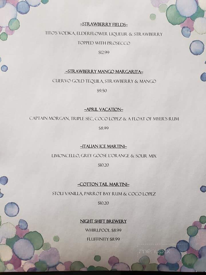 Grassfields Food & Spirits - Andover, MA menu_pic