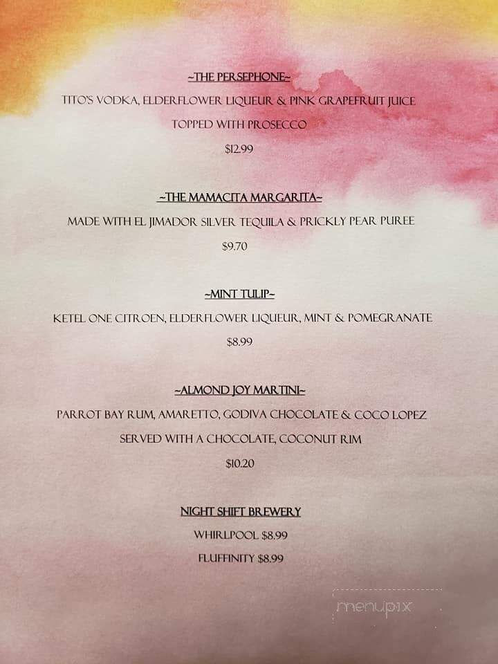 Grassfields Food & Spirits - Andover, MA menu_pic