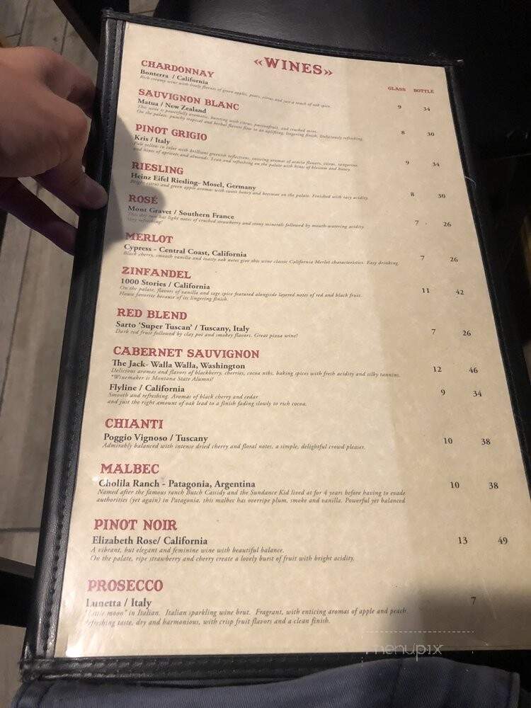 Wild West Pizzeria - West Yellowstone, MT menu_pic