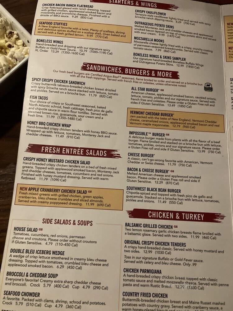 Ninety Nine Restaurant & Pub - Littleton, NH menu_pic