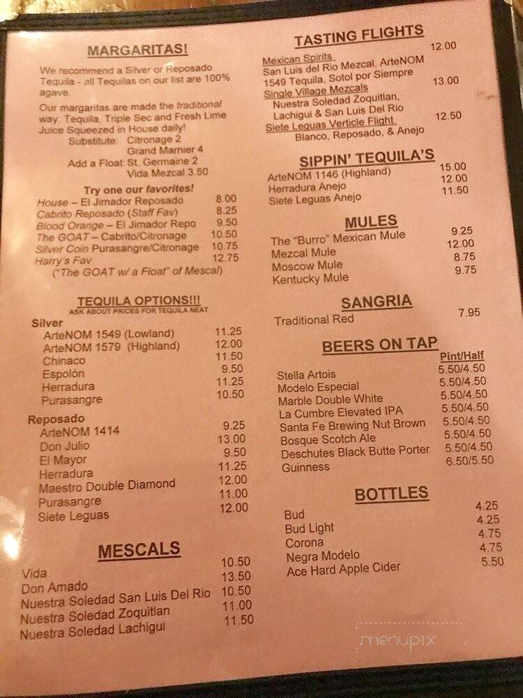 Georgia santa on sale fe menu