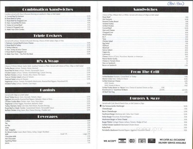 Center Stage Deli - Schenectady, NY menu_pic