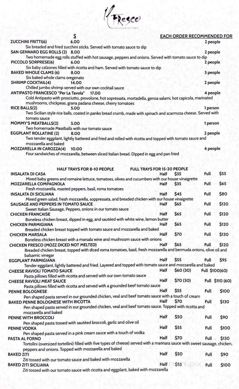 Il Fresco - Orangeburg, NY menu_pic