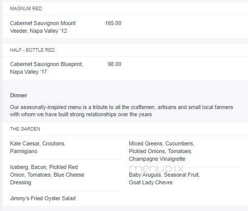Noble's Grille - Winston Salem, NC menu_pic
