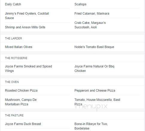 Noble's Grille - Winston Salem, NC menu_pic