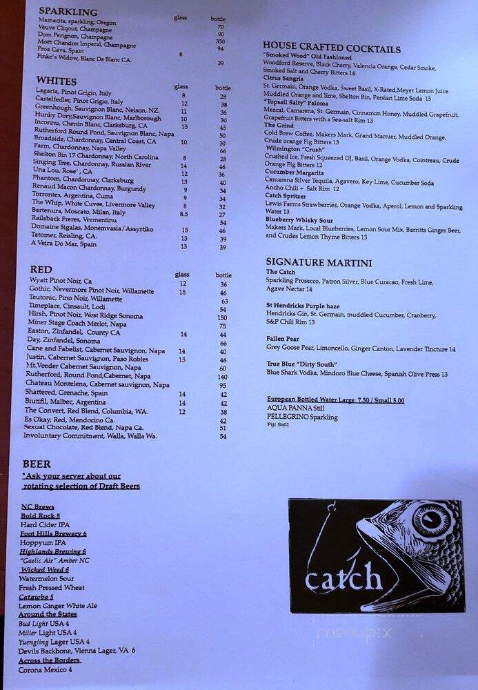 Catch - Wilmington, NC menu_pic