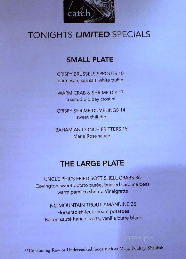 Catch - Wilmington, NC menu_pic