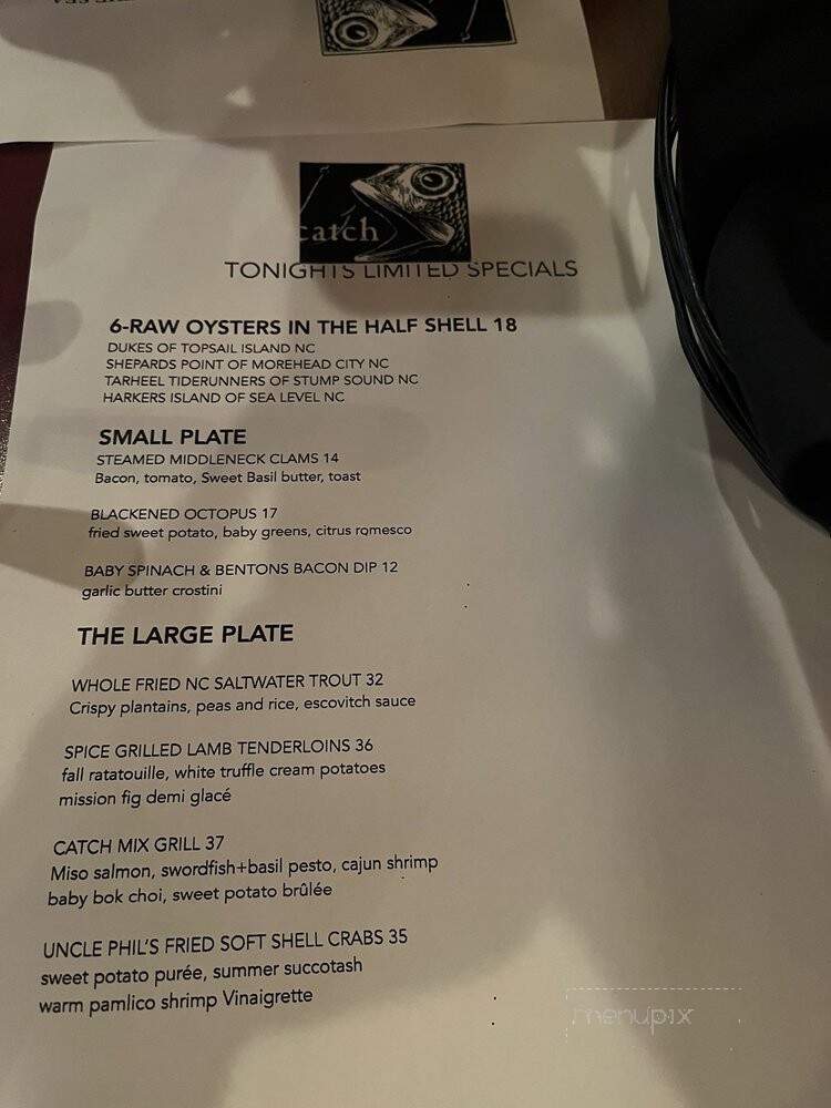 Catch - Wilmington, NC menu_pic