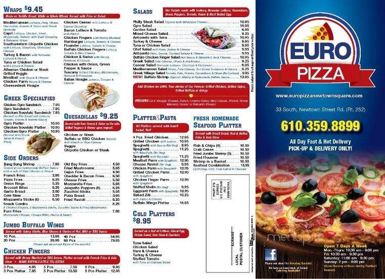 Euro Pizza - Newtown Square, PA