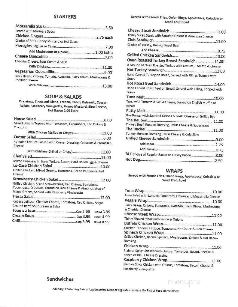 Pleasantville Diner - Oley, PA menu_pic