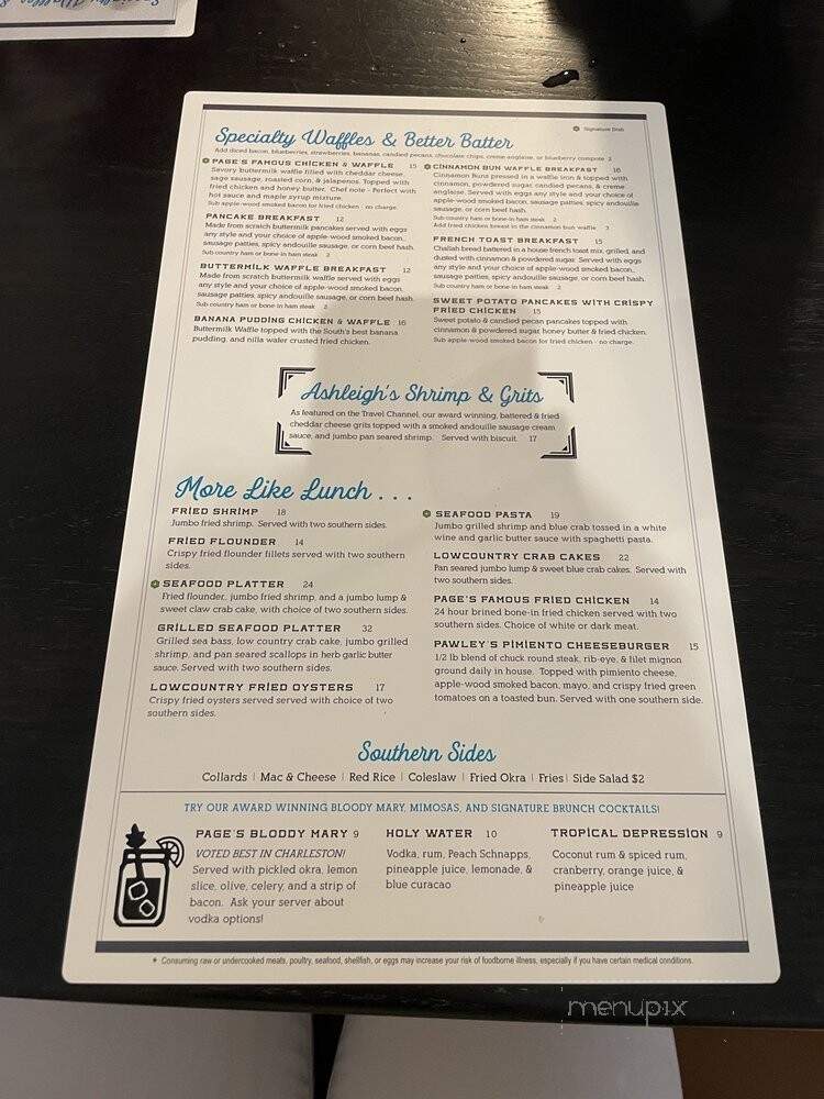 Okra Grill - Mount Pleasant, SC menu_pic