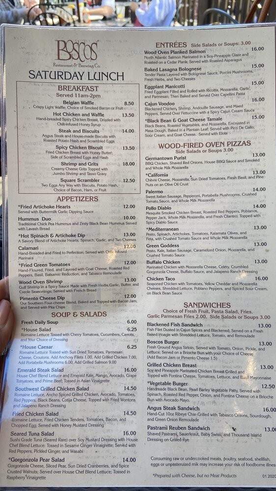 Bosco's Squared - Memphis, TN menu_pic