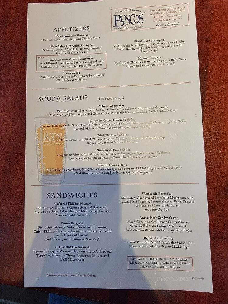 Bosco's Squared - Memphis, TN menu_pic