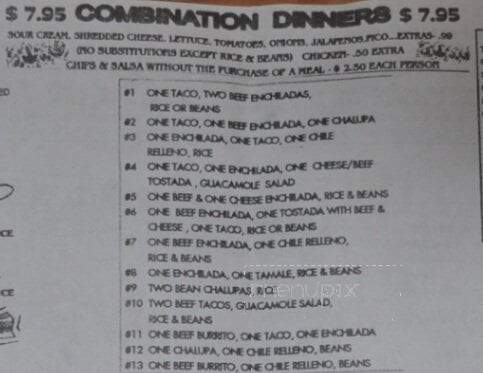 El Sombrero - Longview, TX menu_pic