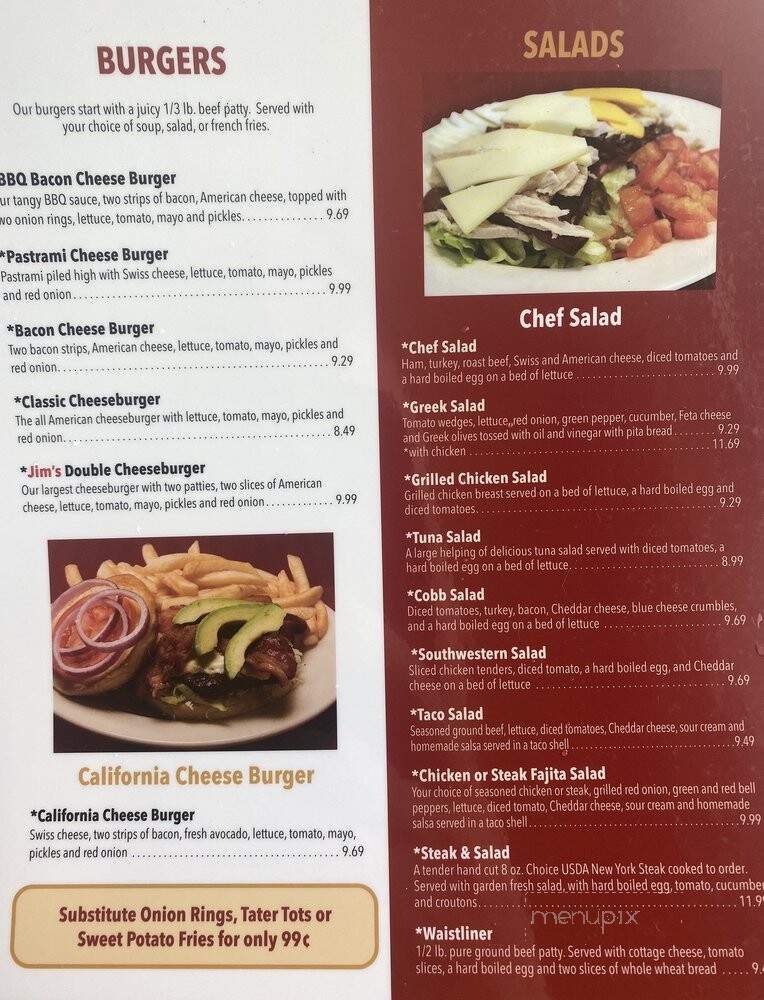 Jim's Family Restaurant - Sandy, UT menu_pic