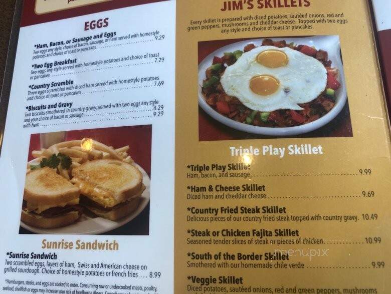 Jim's Family Restaurant - Sandy, UT menu_pic