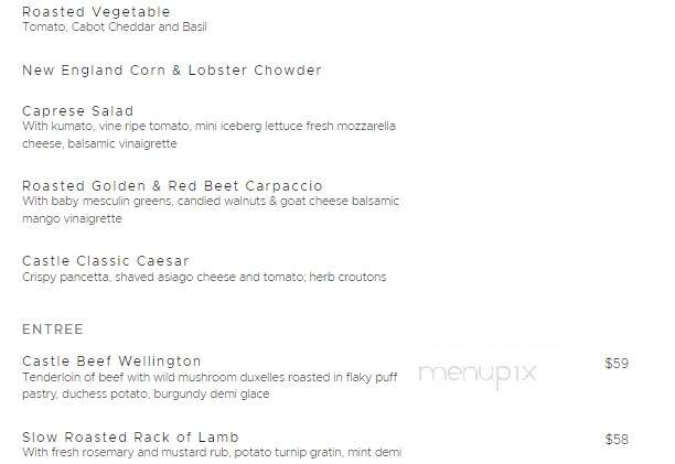 Castle Restaurant - Cavendish, VT menu_pic