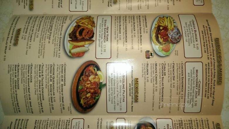 Paul's Omega Restaurant - Milwaukee, WI menu_pic