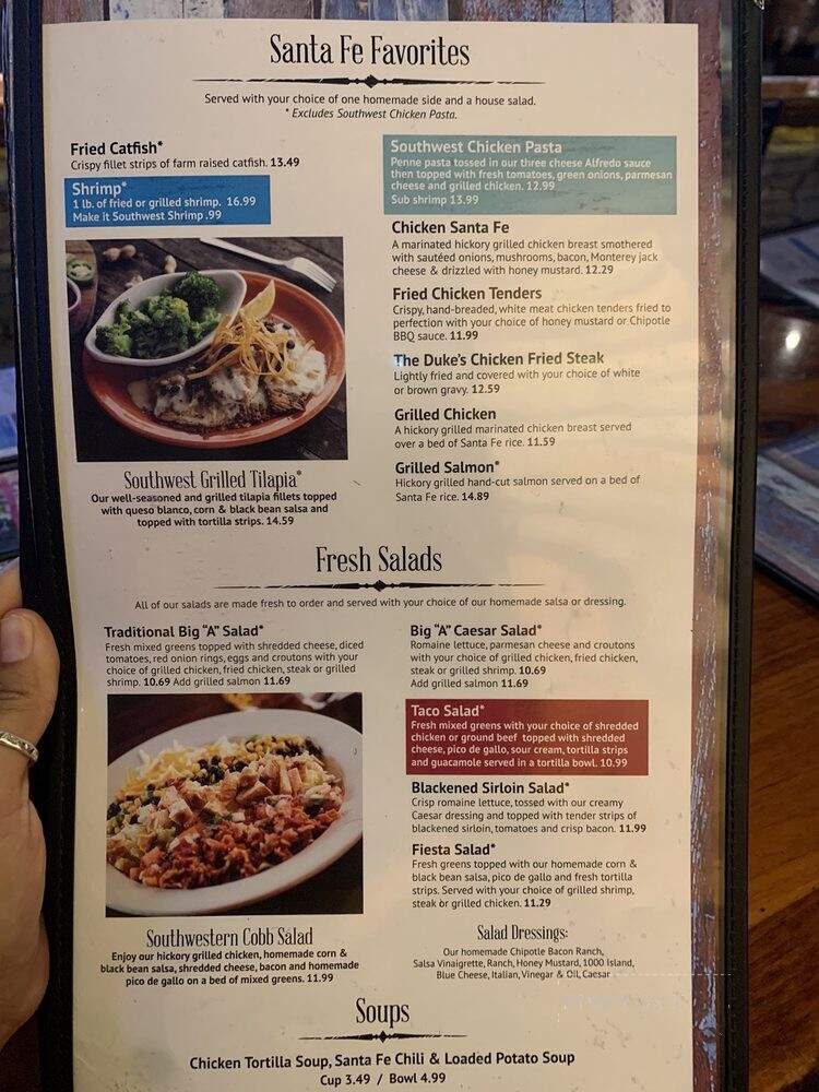Santa Fe Restaurant - Fort Payne, AL menu_pic