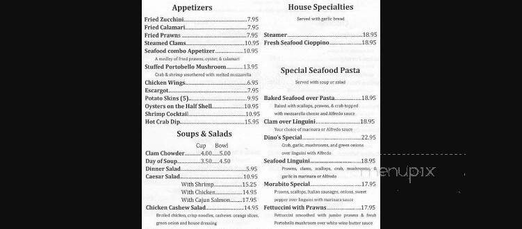Dino's Restaurant - Castro Valley, CA menu_pic