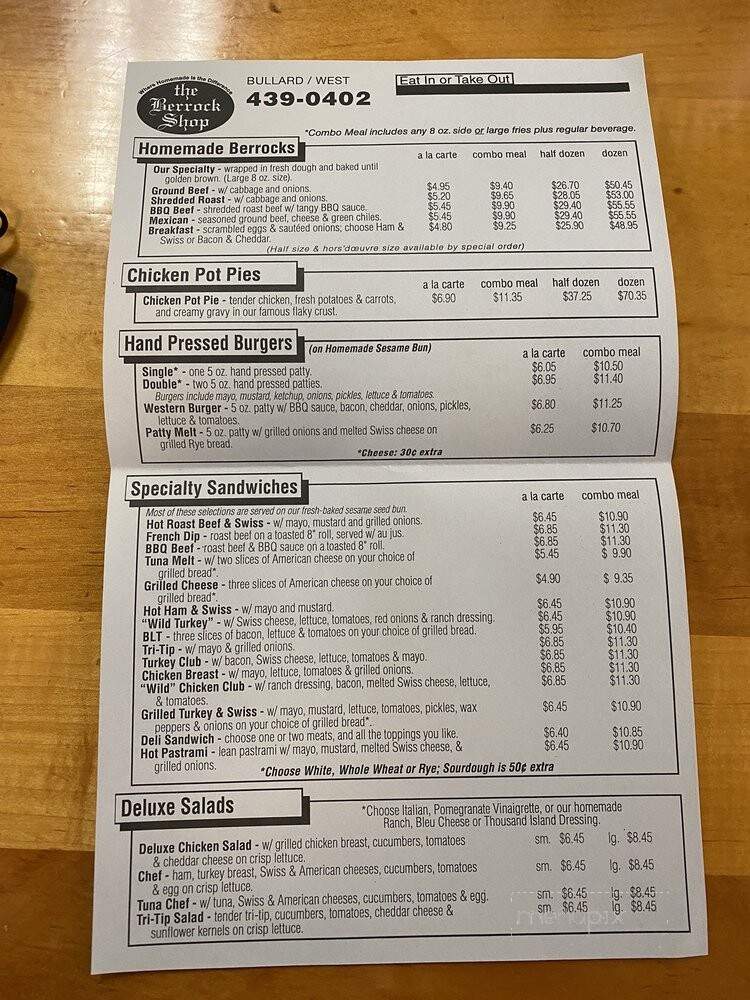 Berrock Shop - Fresno, CA menu_pic