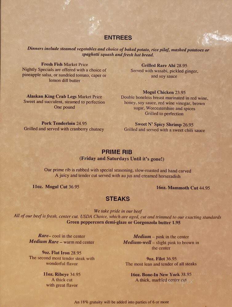 Mogul Restaurant - Mammoth Lakes, CA menu_pic