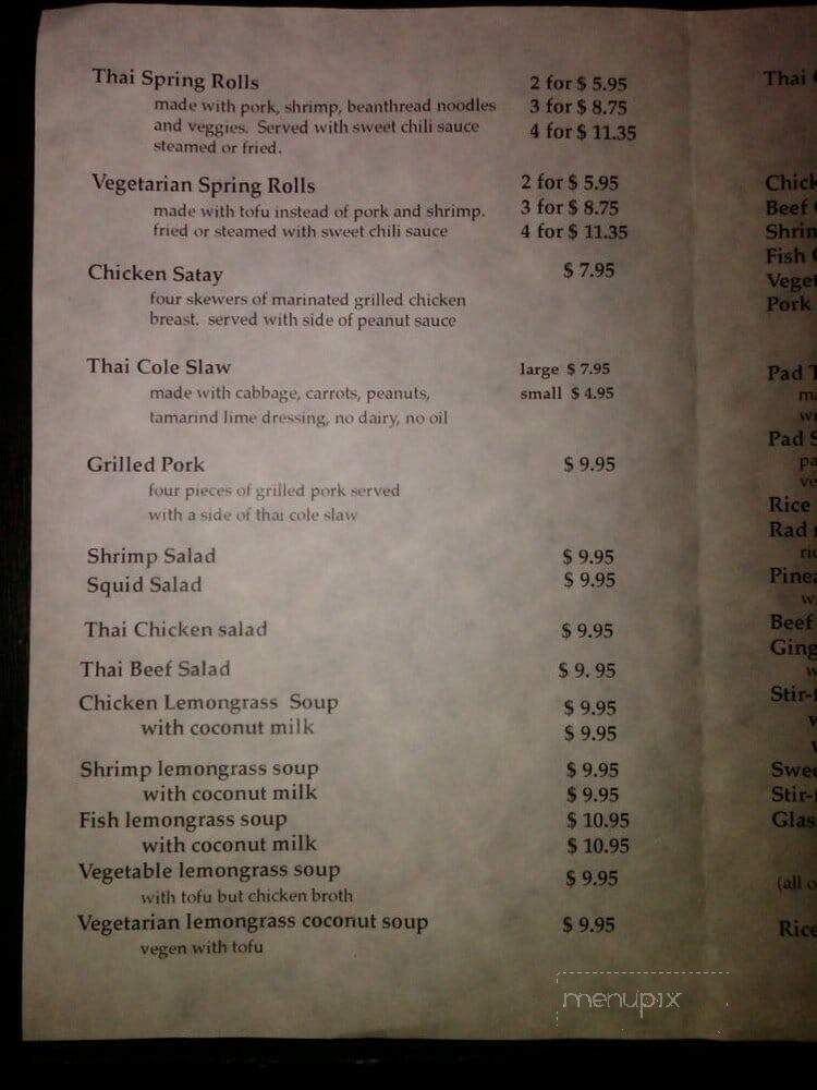 Viraporn's Thai Cafe - Fort Bragg, CA menu_pic