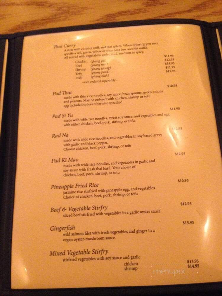Viraporn's Thai Cafe - Fort Bragg, CA menu_pic