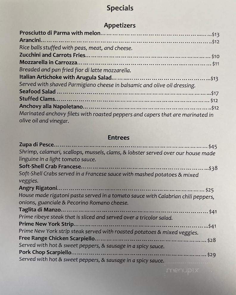 Papa Joe's Ristorante Italiano - Darien, CT menu_pic
