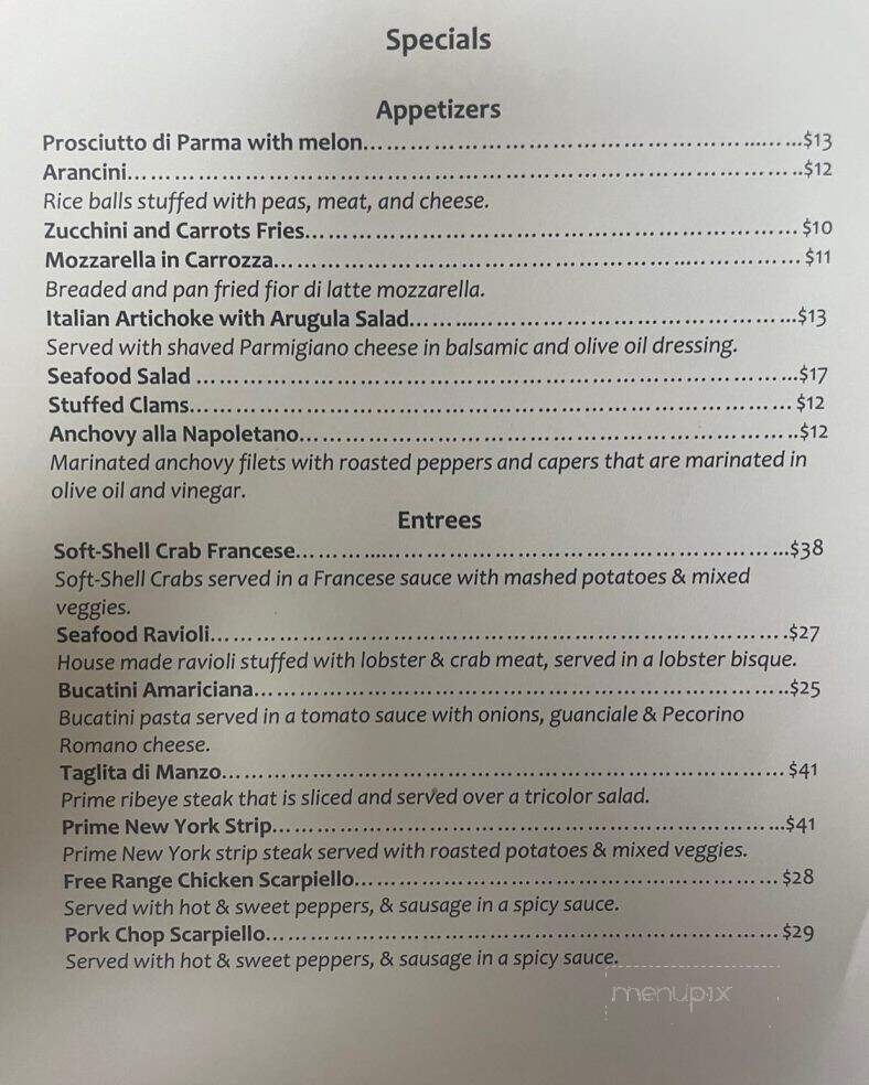Papa Joe's Ristorante Italiano - Darien, CT menu_pic