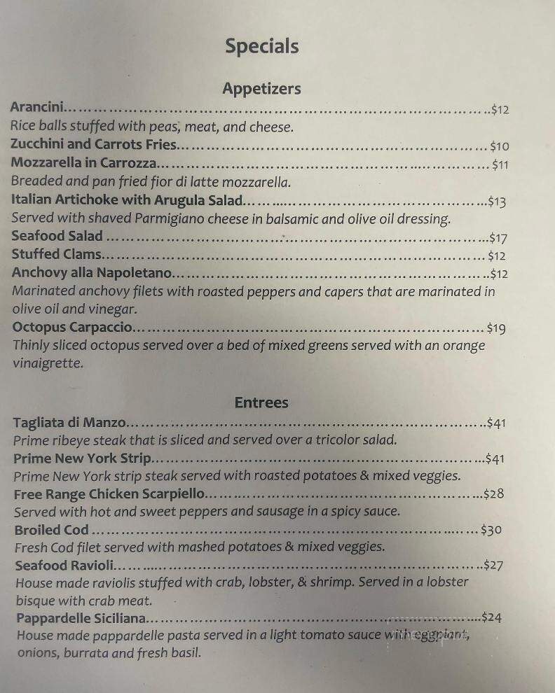 Papa Joe's Ristorante Italiano - Darien, CT menu_pic
