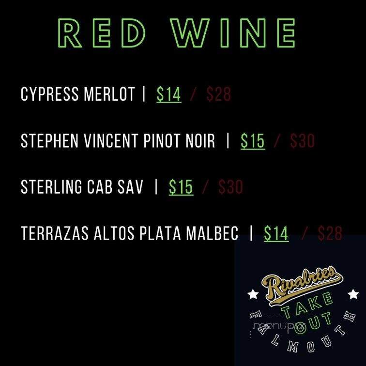 Rivalries - Falmouth, ME menu_pic