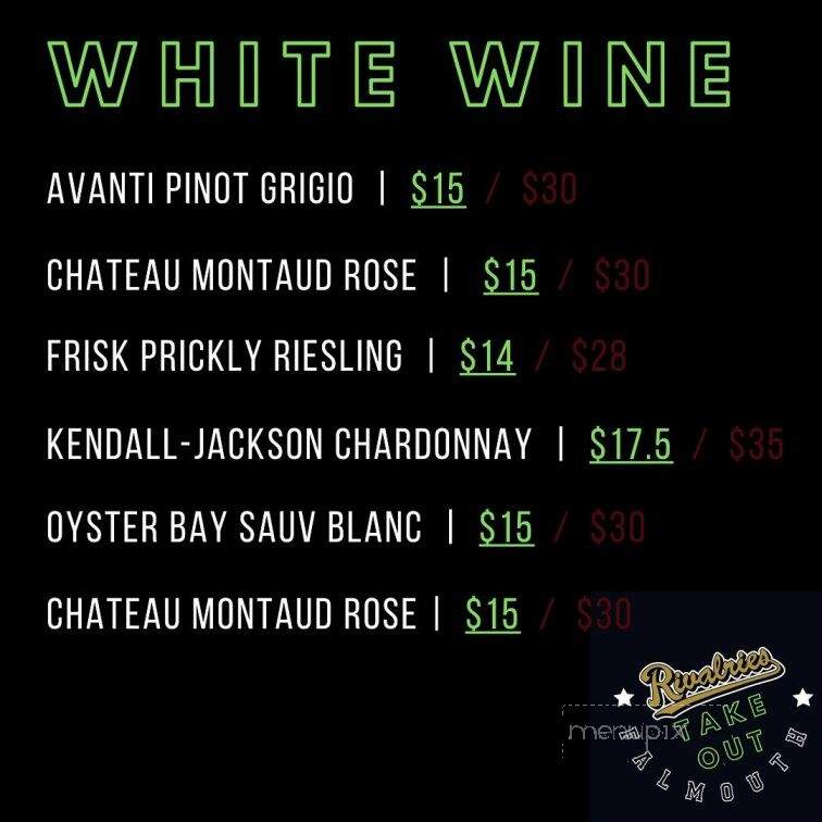 Rivalries - Falmouth, ME menu_pic