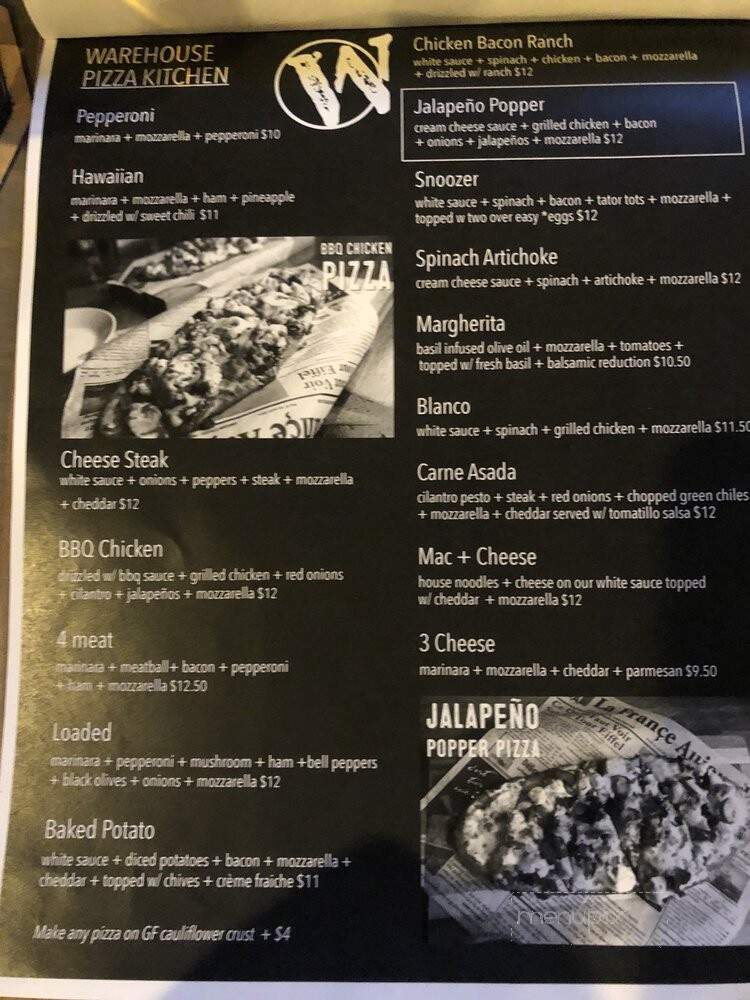 Warehouse 25 Sixty Five - Grand Junction, CO menu_pic