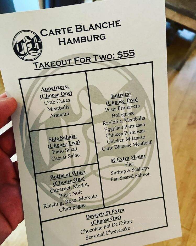 Carte Blanche - Hamburg, NY menu_pic