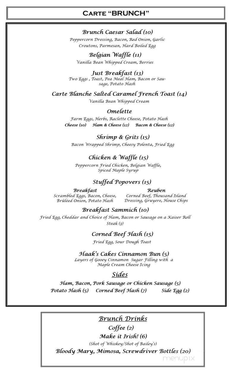 Carte Blanche - Hamburg, NY menu_pic