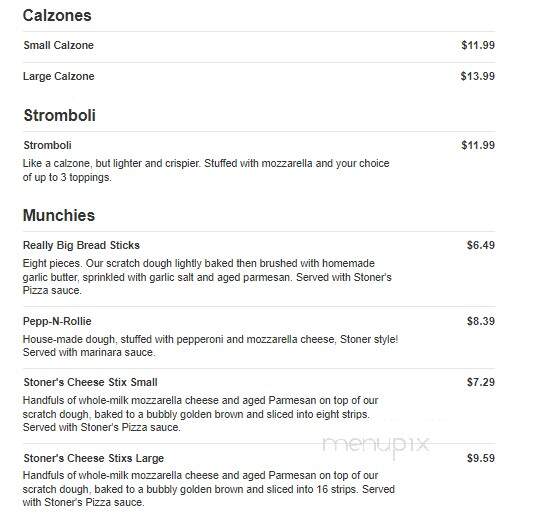 Stoner's Pizza Joint - Warner Robins, GA menu_pic