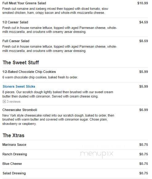 Stoner's Pizza Joint - Warner Robins, GA menu_pic