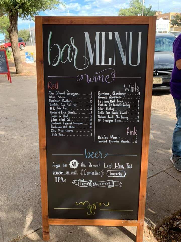 Argos Brewhouse & Bookseller - Sweetwater, TX menu_pic