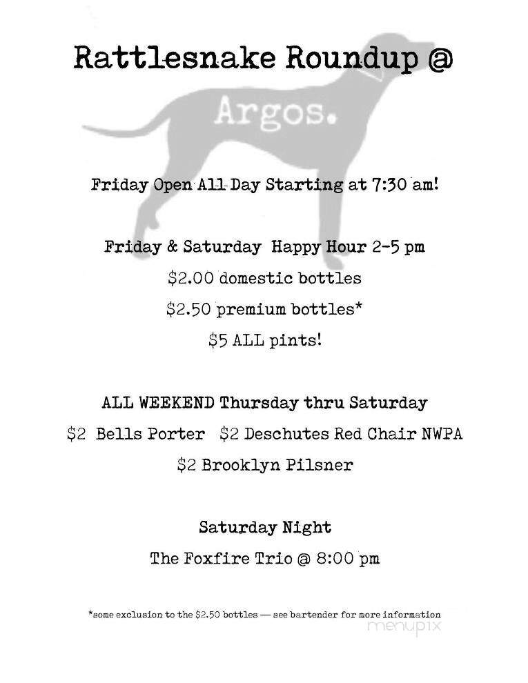Argos Brewhouse & Bookseller - Sweetwater, TX menu_pic